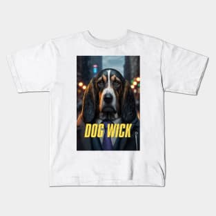 Dog Wick #1 with text Kids T-Shirt